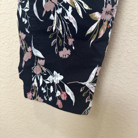 JULES & LEOPOLD Casual Stretch Floral Trousers Pants Size Small - Picture 4 of 9